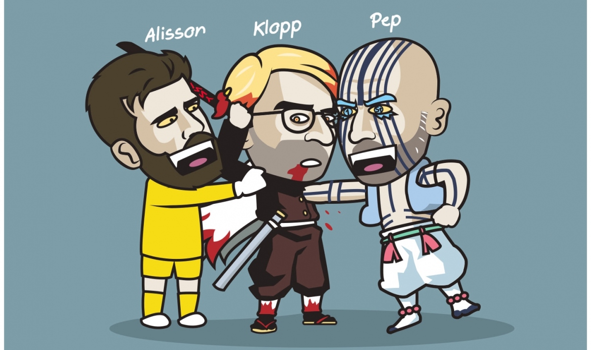 Biếm họa 24h: Alisson "tiếp tay" để Pep Guardiola hạ gục Jurgen Klopp